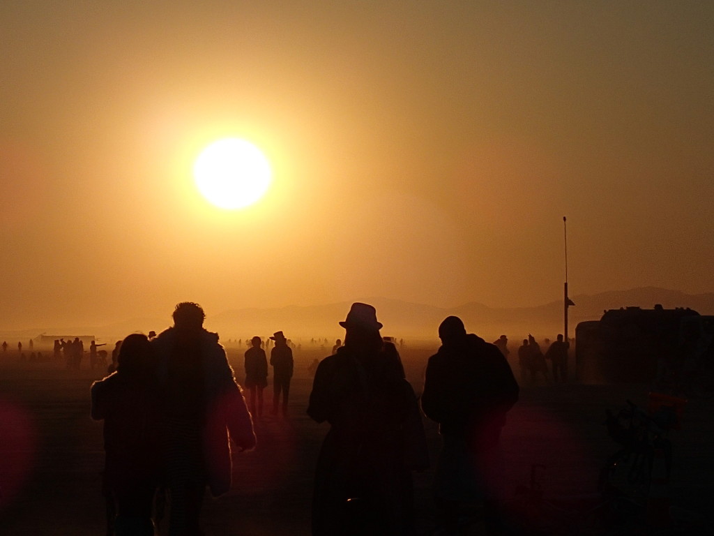 Burning Man 2014, 2014, sunsets, brc, crowd photo