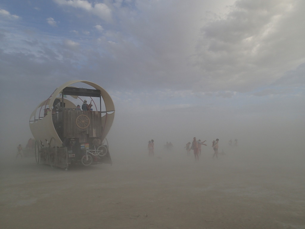 burning man, sandstorm, dancing, deep playa